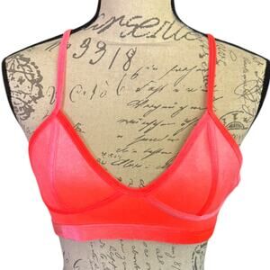 Hoaka Velvet Neon Pink/Orange Sunset Bikini Top X-Small NWOT
